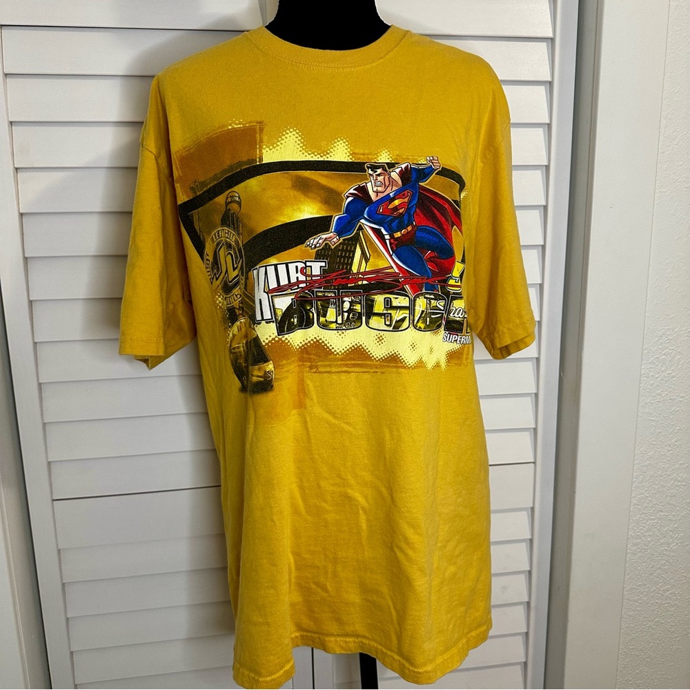 Golden Yellow Short Sleeve Tee with Graphic Design